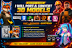 convert 3d models into vrchat avatars, garry mod, l4d2, hl2, tf2, cs2 and mmd