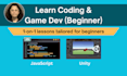 teach beginner coding and game development