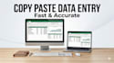 do copy paste data entry in excel fast