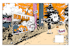illustrate stylized storyboard comic manga pages