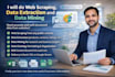 do web scraping, data extraction and data mining
