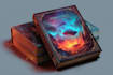 create a futuristic or space themed sci fi book cover