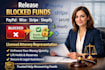 help resolve issues and release your funds from paypal, wise, stripe etc