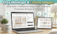 create high converting etsy mockups listing images and thumbnails