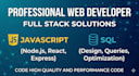 develop professional web applications using js and sql