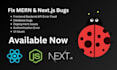 fix bugs in your mern and next js web application quickly