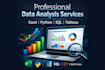do data analysis using excel, python, sql and tableau