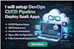 setup devops, cicd pipeline, deploy saas app with devsecops