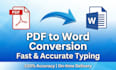 fast and accurate PDF to word typing