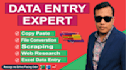 do data entry, web research, skip tracing web scraping and lead generation