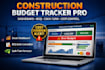 create professional construction budget tracker excel with dashboard