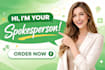 be your professional female spokesperson