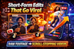 shortform content editing, content repurposing, and raw footage transformation