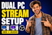 set up your dual PC stream audio, mic and obs studio perfectly