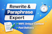 manually rewrite, paraphrase and humanize your content fast