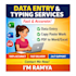 3000 words typing or data entry with high accuracy