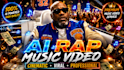create cinematic ai rap music video, drill, trap, afro rap animation