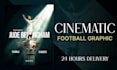 design a cinematic sports poster with photo manipulation
