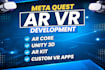 develop app and games in oculus meta quest 2 3 3s VR worlds, gameplay systems