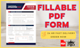 create fillable PDF form, design and convert document to fillable PDF