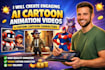 create engaging ai cartoon animation videos and custom cartoon characters