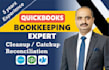 catchup, cleanup, reconciliation in quickbooks online bookkeeping