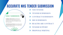 submit nhs tenders and contracts with accurate bid documents