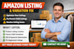 create SEO amazon listing and fix variation parent child listing errors