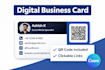 design digital business card with qr code and clickable link