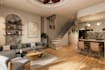 restyle modern house interior, open plan layout,living makeover, basement render