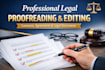 proofread and edit legal documents professionally