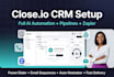 setup closeio sales pipeline close io automation workflow closeio integration