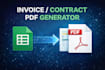 create a google sheets invoice or contract PDF generator