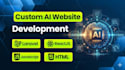 custom ai website development as full stack developer, front end developer