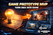 create a game prototype or mvp using unity or unreal engine