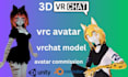 vrchat avatar anime vrchat commission vrc avatar custom vrchat character