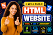 build minimalist html website using html css javascript