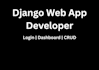build a django web app with crud features