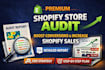 do premium shopify store audit to boost conversions and increase shopify sales