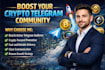 do telegram promotion, crypto promotion, telegram subscriber, telegram marketing