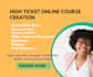 create high ticket course content,worksheet and slides,webinar template