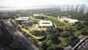 remodel 3d elementary school design,educational hub,urban centre,building facade