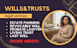 draft revocable, irrevocable trust, will, and estate planning documents