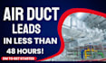 generate air duct lead with facebook lead generation in 48 hours