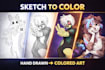create custom character sketch illustration