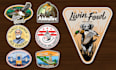 design clean badge, patch, round sticker, label, and logo