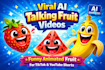 create viral ai talking fruit videos ai funny characters, ai talking food videos