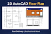 draw 2d autocad floor plan professionally