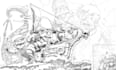 create grayscale line art illustration