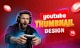 create a professional and modern youtube thumbnail design